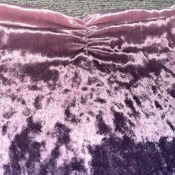 Crushed Velvet Ruched Off Shoulder Blouse Shirt Ombré American Eagle - Picture 3 of 5